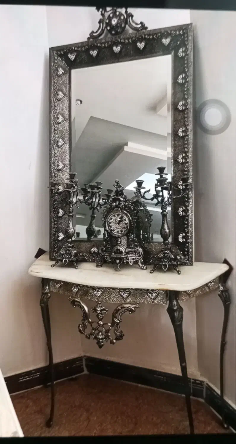 فروش آینه و شمعدان برنج|آینه|ساری, |دیوار