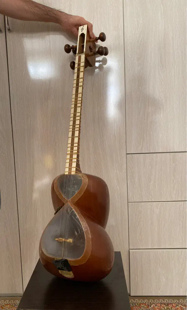 تار شناسنامهدار ساخته استاد(منوچهر غیاثوند)|سازهای سنتی|کرمانشاه, |دیوار