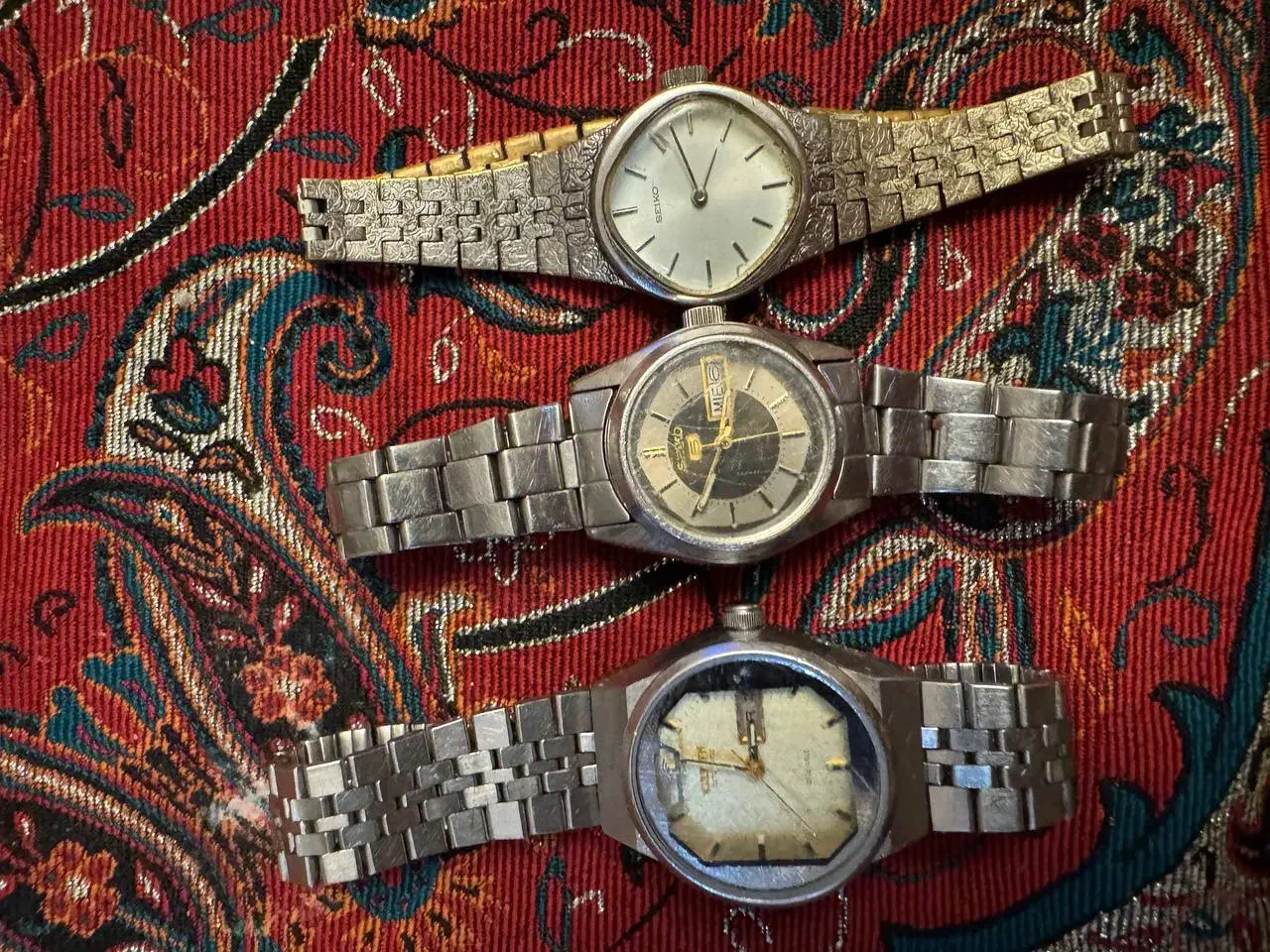 ۳عدد ساعت قدیمی سیکو ۵ و سیتیزن اتومات کوکی تعمیری|ساعت|تهران, شهرک چیتگر|دیوار