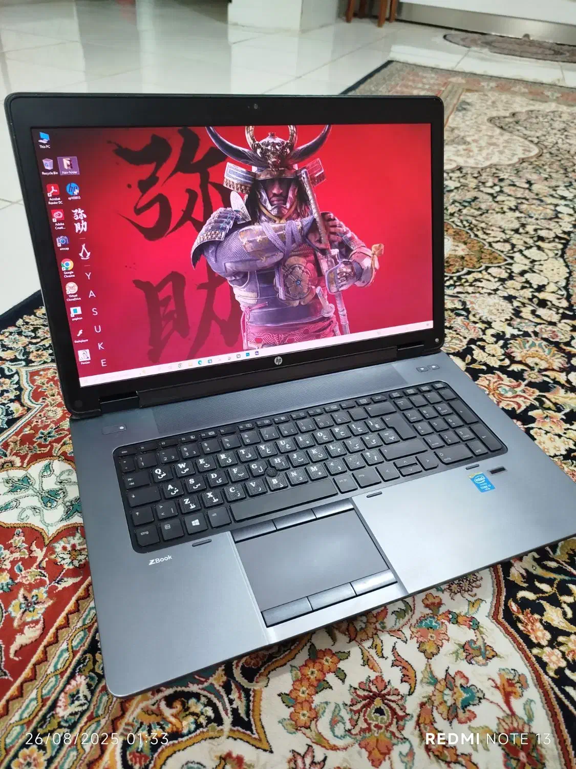 لپتاپ قدرتمندگیمینگ و رندرینگ HP zbook|رایانه همراه|شیراز, تحویلی|دیوار