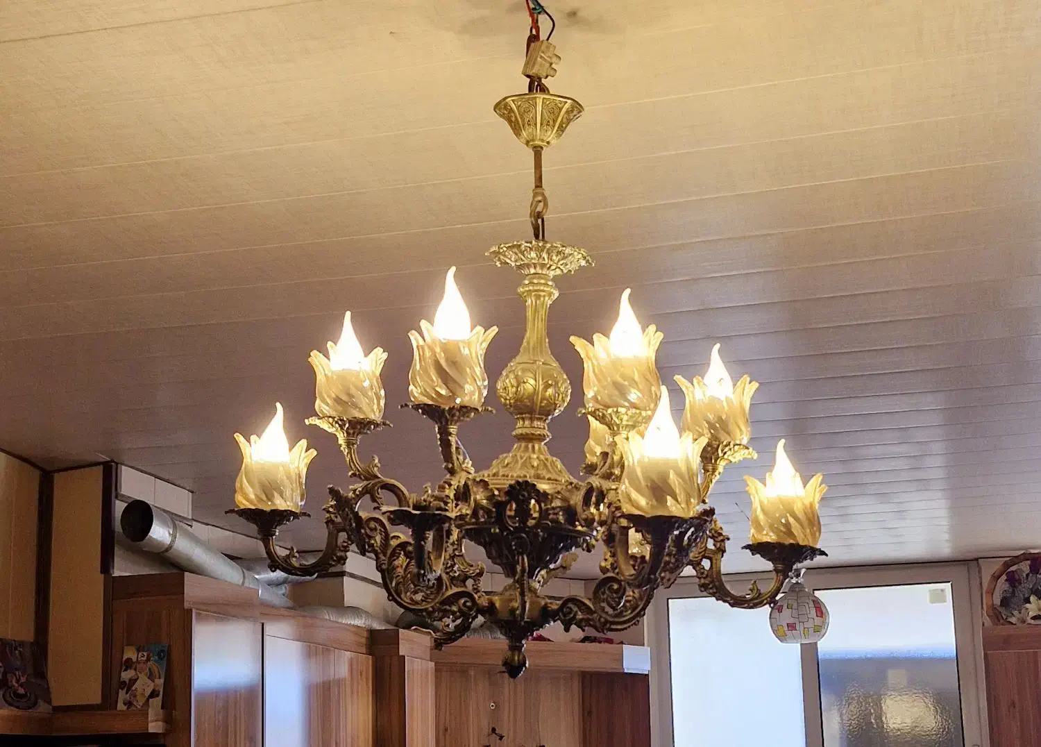 لوستر ۶شاخه برنز|لوستر و چراغ آویز|اصفهان, امیرعرب|دیوار