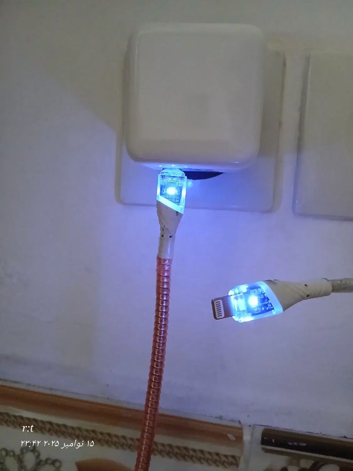 کابل شارژایفون شرکتی اصلی چراغ دار|لوازم جانبی موبایل و تبلت|چناران, |دیوار