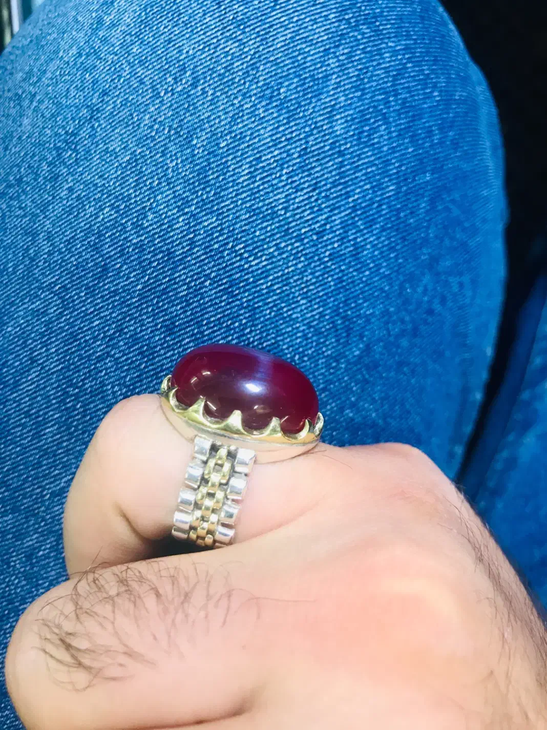 انگشتر نقره یاقوت استار دست ساز|جواهرات|قدس, شهرقدس|دیوار