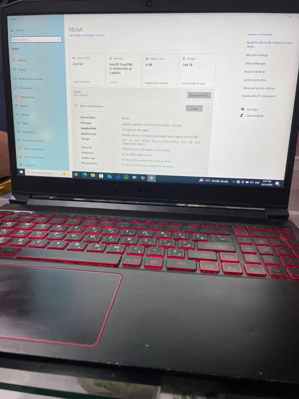 لپ تاب گیمینگ ACER|رایانه همراه|تبریز, |دیوار