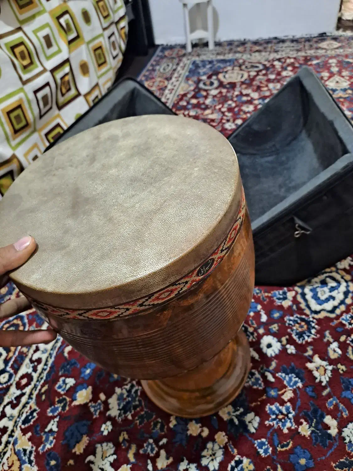 تنبک تک مهر شیرانی به همراه باکس مخصوص|سازهای سنتی|دورود, |دیوار