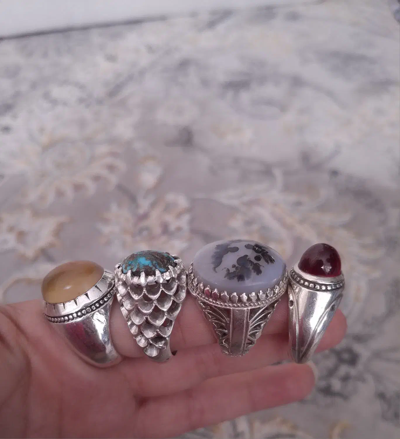 تعدادی انگشتر نقره|جواهرات|تهران, افسریه جنوبی|دیوار