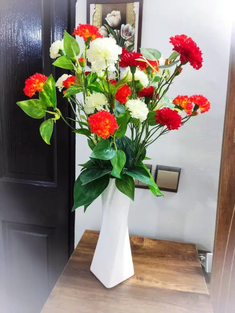 گل به همراه گلدان|گل مصنوعی|تنکابن, |دیوار