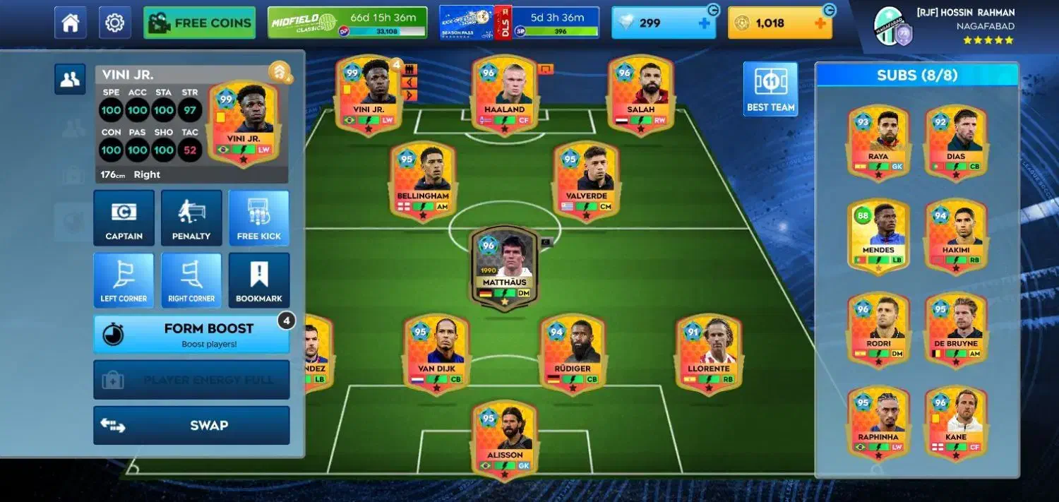 اکانت دریم لیگ ناب|کنسول، بازی ویدئویی و آنلاین|ساوه, |دیوار