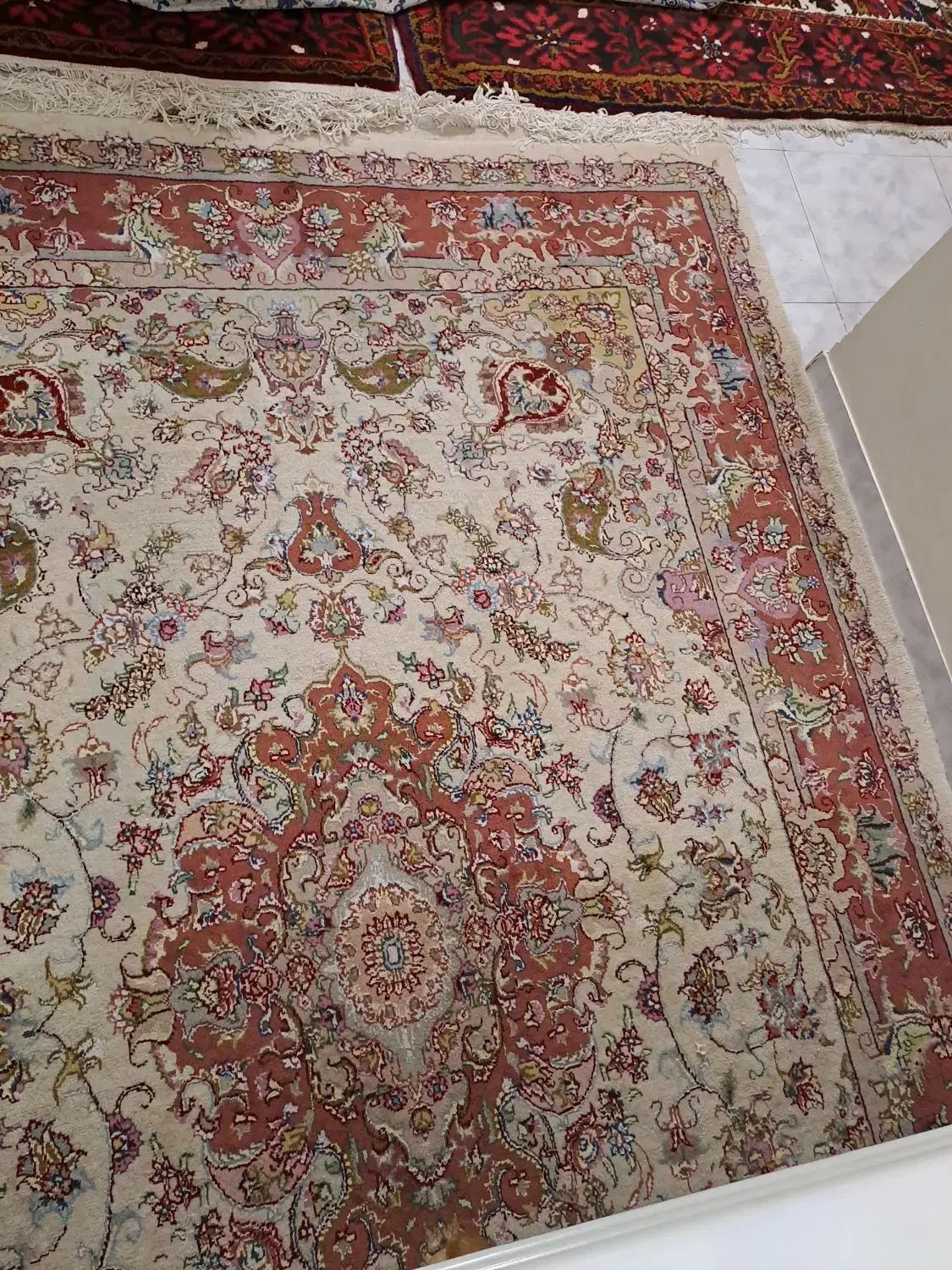 فرش دستبافت جفت ۶ متری طرح خطیبی ۳۰ رج|فرش|تبریز, |دیوار