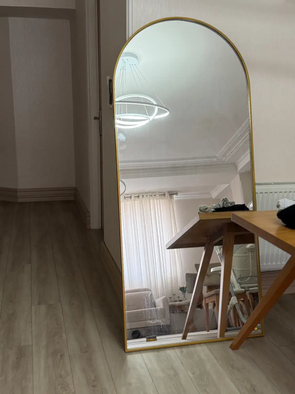 اینه ۸۰*۱۸۰کامل نو فریم گلد|آینه|شیراز, شهرک بزین|دیوار