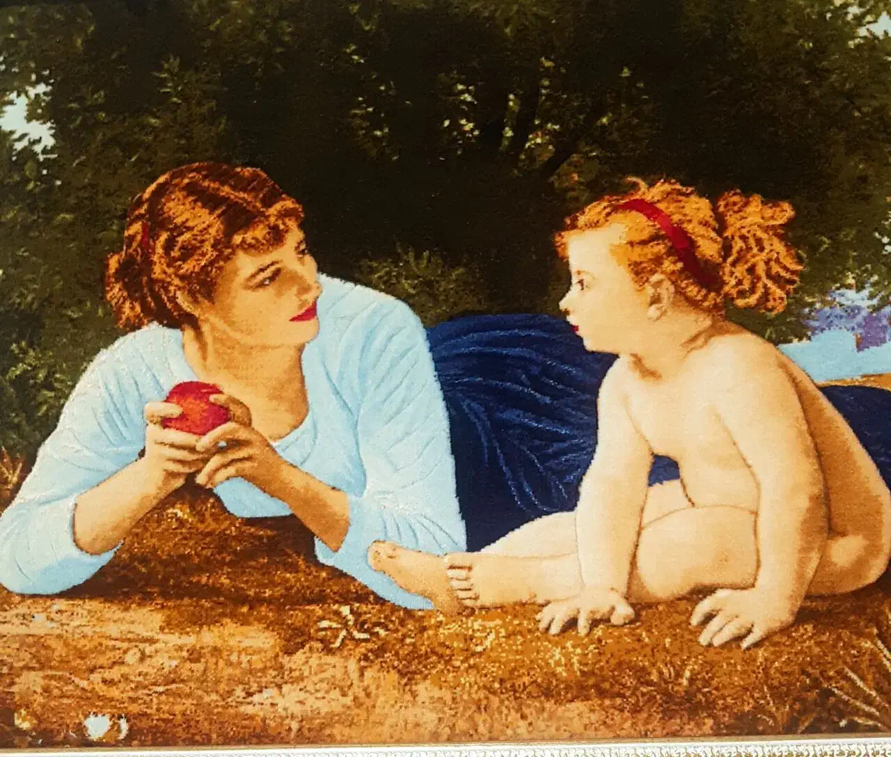 تابلو  فرش دستبافت (مادرانه)|تابلو فرش|قائم‌شهر, |دیوار