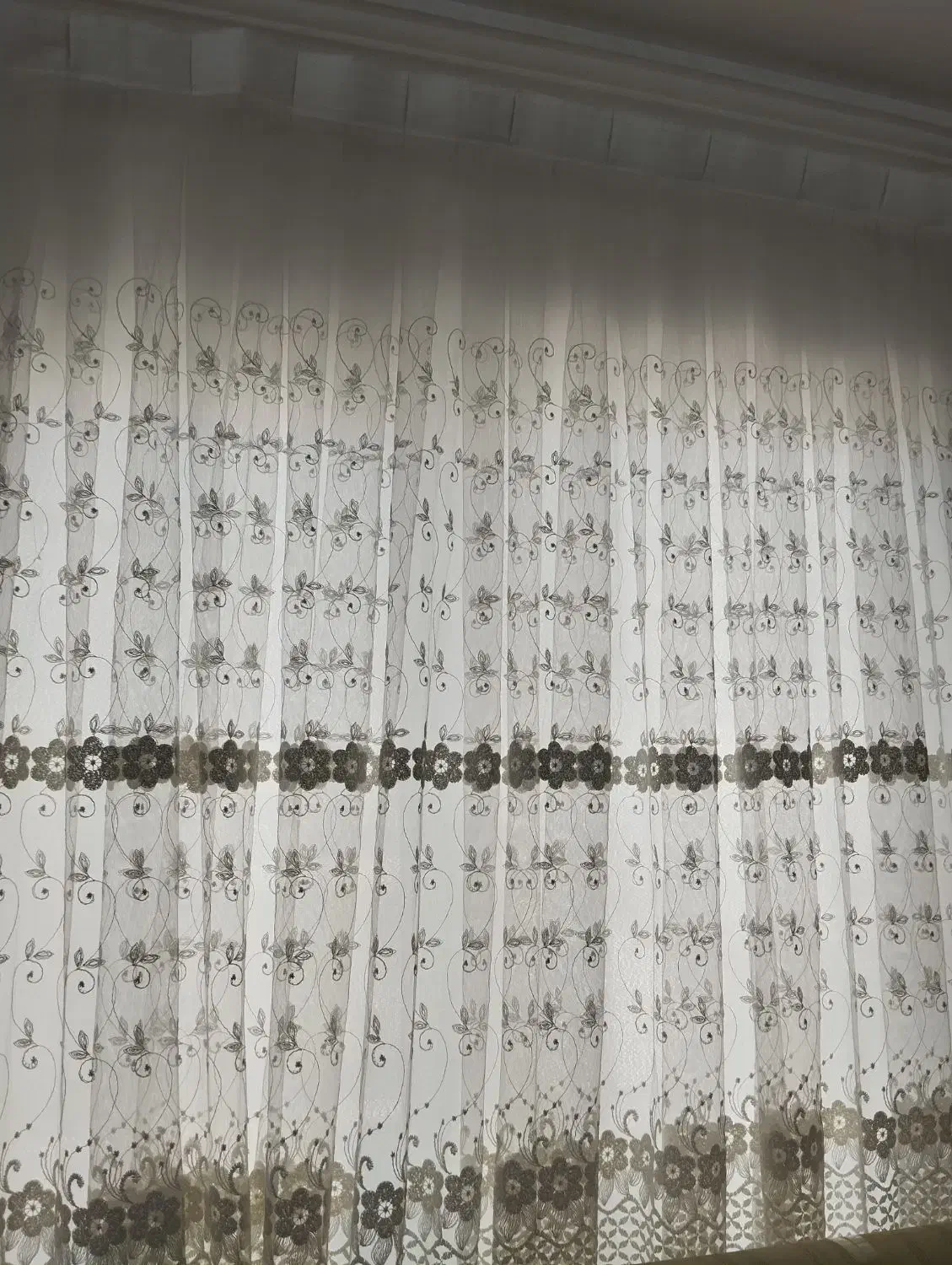 پرده توری زیبا برجسته|پرده، رانر، رومیزی|خرمدره, |دیوار