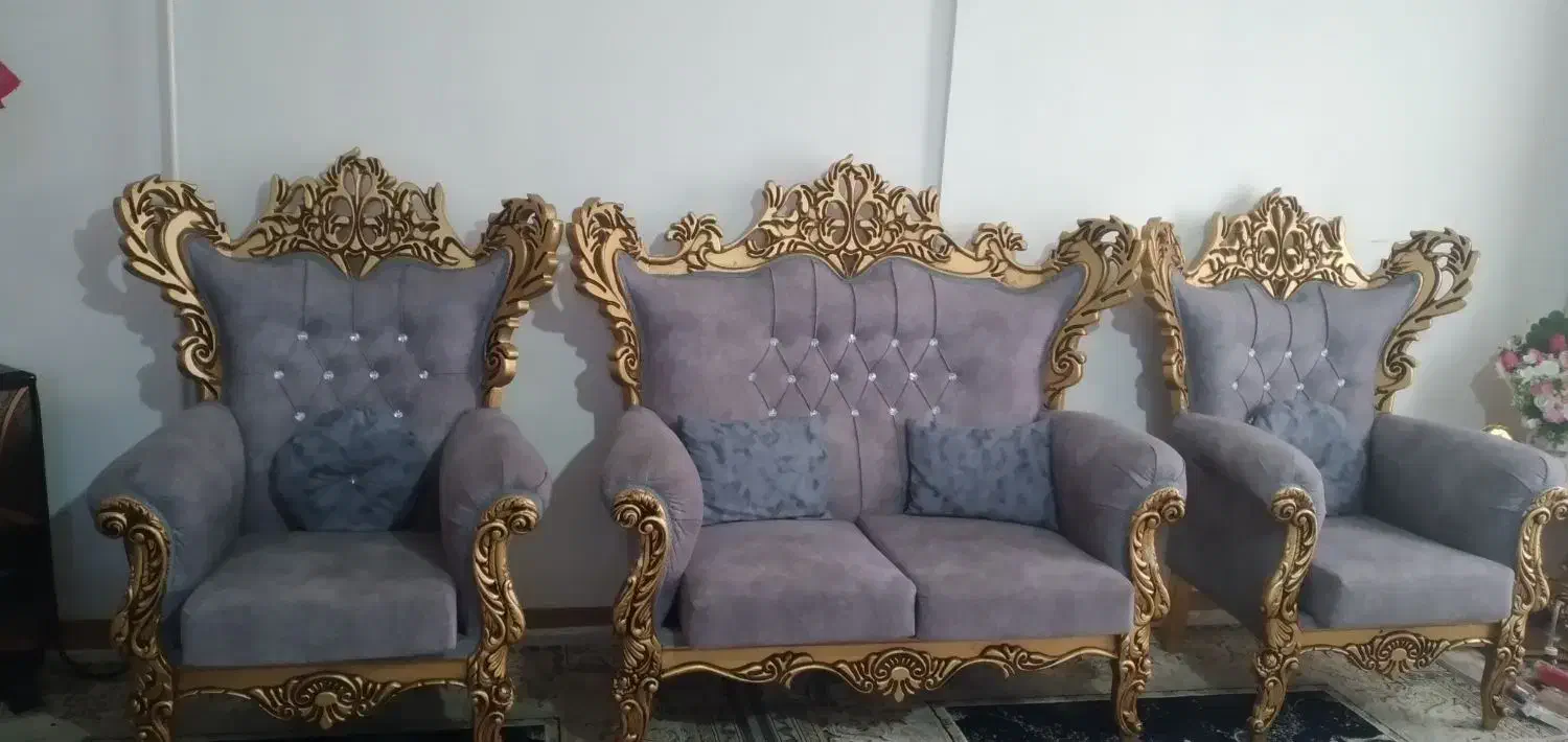 مبل سلطنتی ۷ نفره|مبلمان خانگی و میز عسلی|اسدآباد, |دیوار