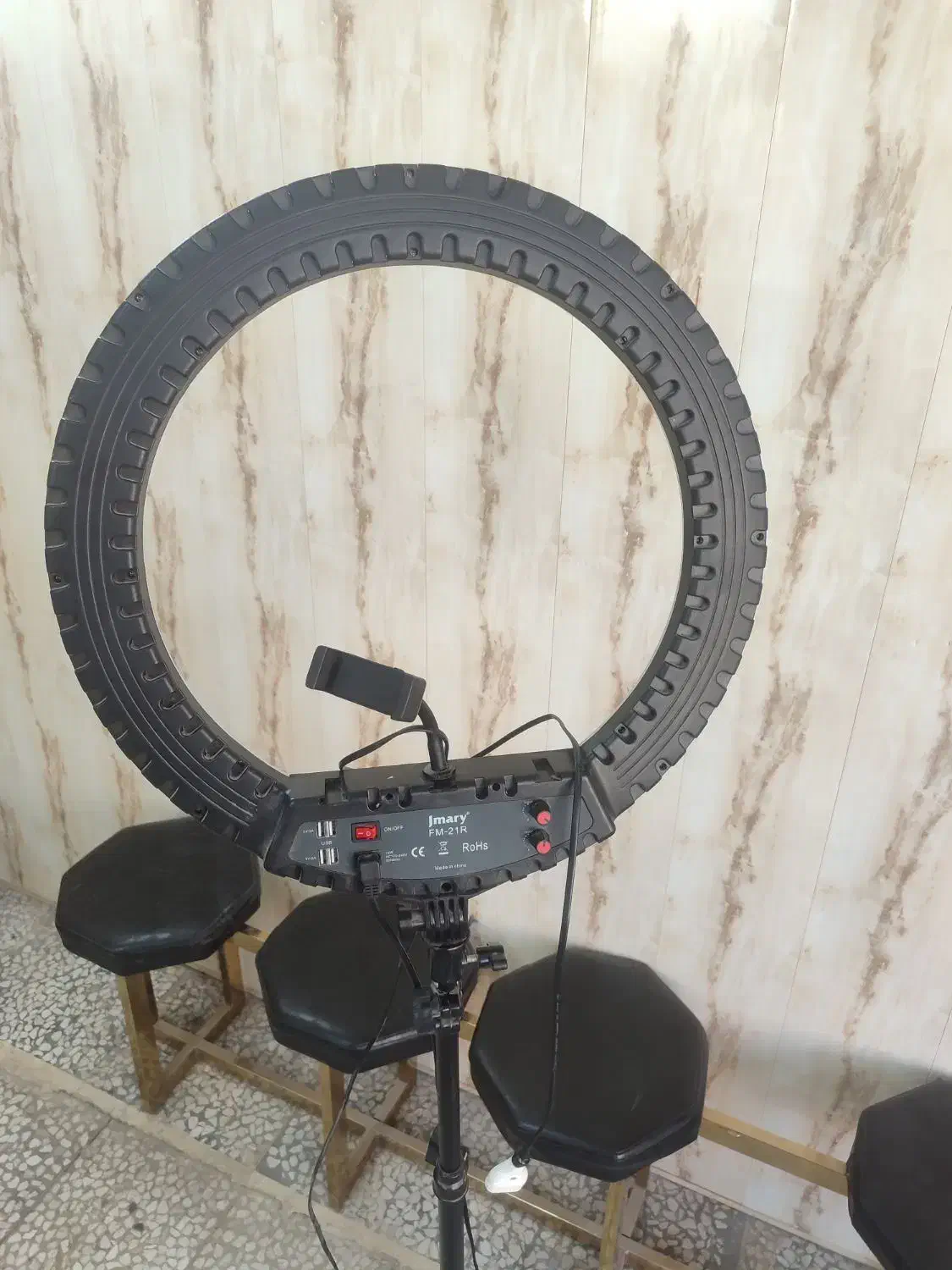 رینگ لایت حرفه ای پایه دار|دوربین عکاسی و فیلمبرداری|کرمانشاه, |دیوار