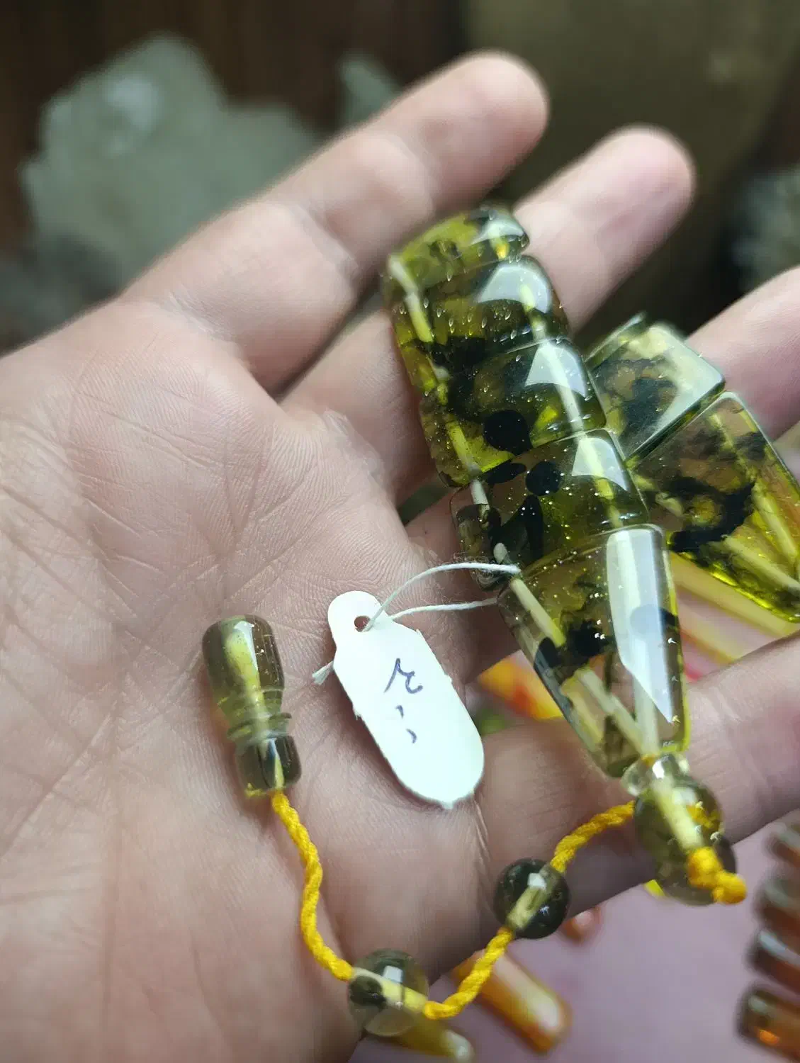 تسبیح کهربا زازا لجنی زردار|بدلیجات|ارومیه, |دیوار