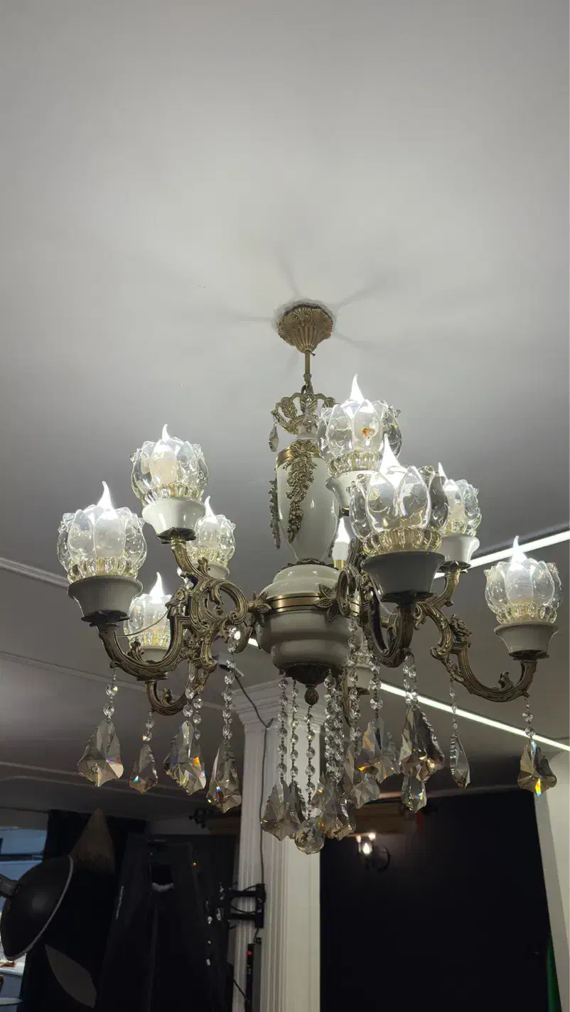 لوستر برنجی|لوستر و چراغ آویز|تبریز, |دیوار