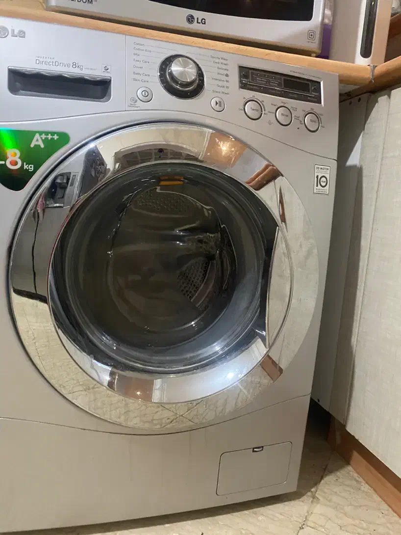 لباسشویی تمام اتوماتیک ال جی هشت کیلویی اصل کره|ماشین لباسشویی و خشککن لباس|رشت, گلسار|دیوار