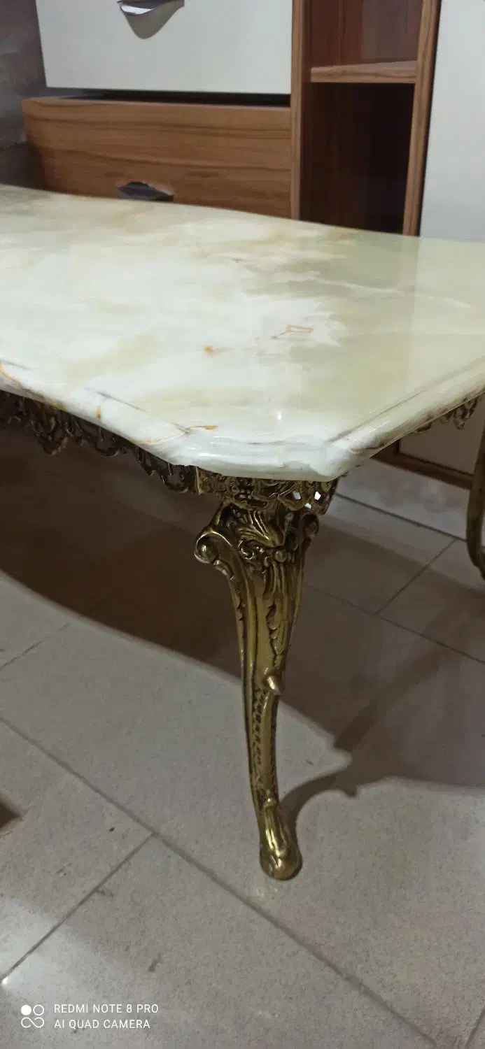 جلو مبلی برنزی اصل با سنگ مرمر گرانیتی|مبلمان خانگی و میز عسلی|ارومیه, |دیوار