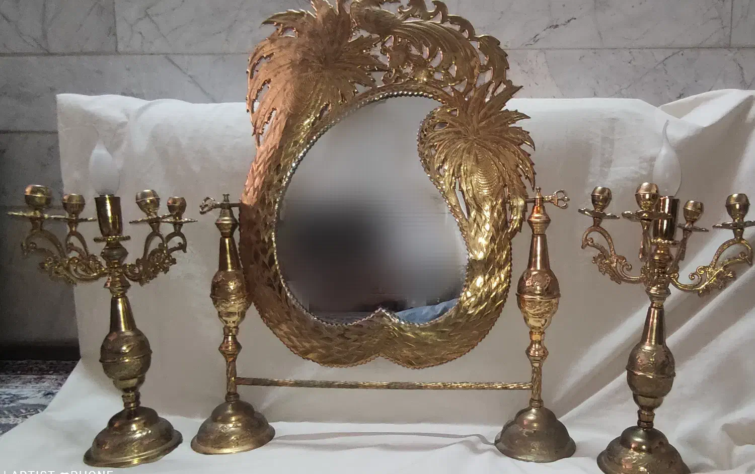 آینه و شمعدان|آینه|قم, زنبیل آباد|دیوار