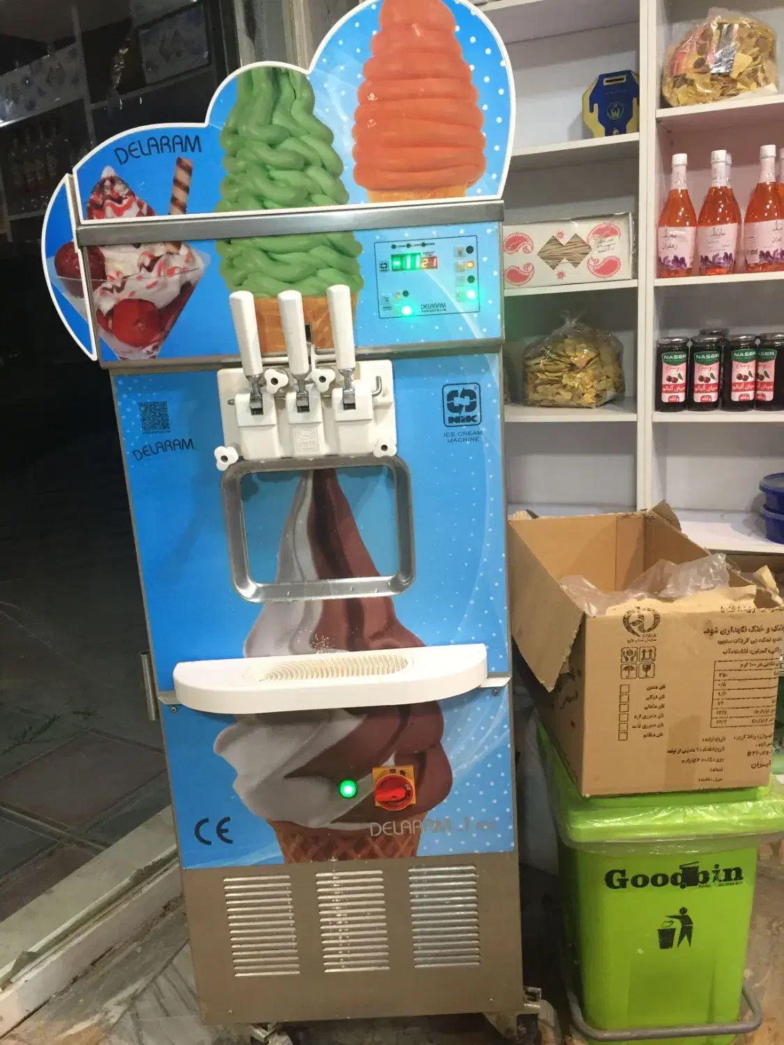 دستگاه بستنی ساز نیکنام دلارام تک فازمتور بزرگ سبز|فروشگاه و مغازه|چهارباغ, |دیوار