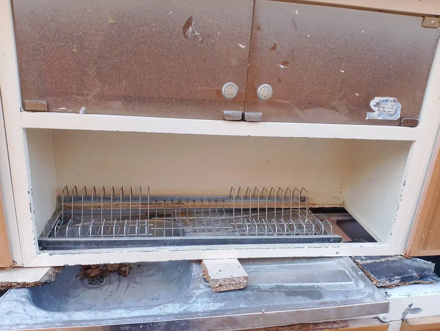 کابینت فلزی|آب‌چکان و نظم‌دهنده ظروف|چناران, |دیوار