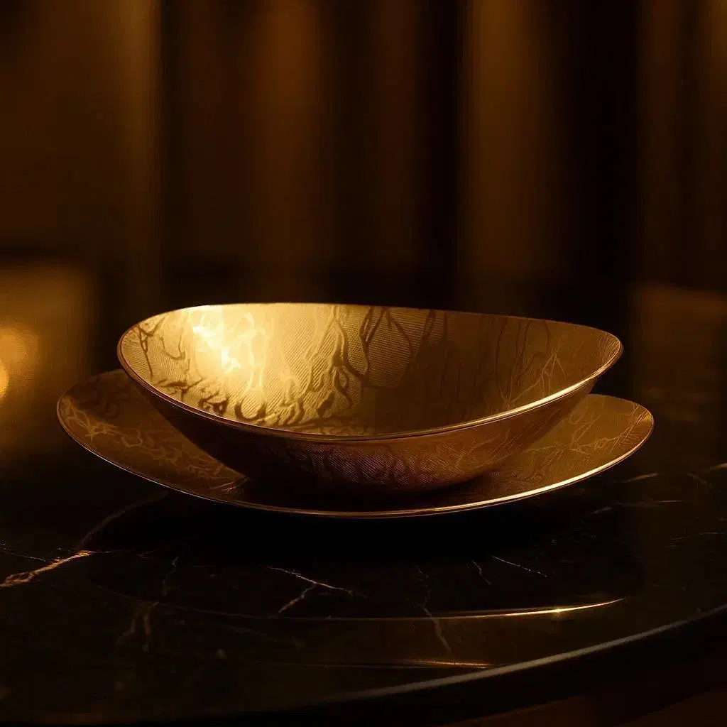 میوه خوری طلایی پایه دار|ظروف سرو و پذیرایی|کرج, مصباح|دیوار