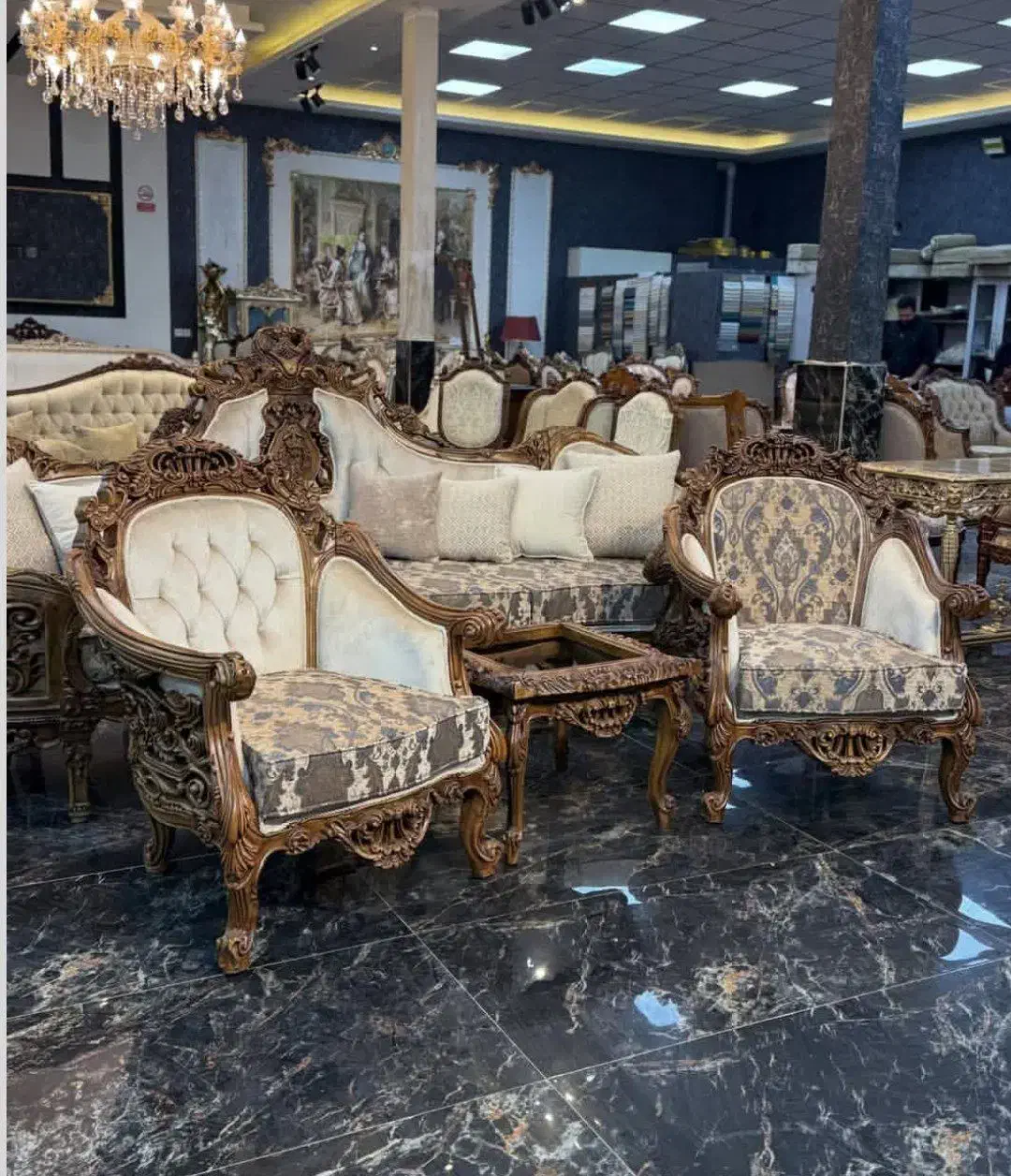 مبل سلطنتی خرچنگی|مبلمان خانگی و میز عسلی|اردبیل, |دیوار