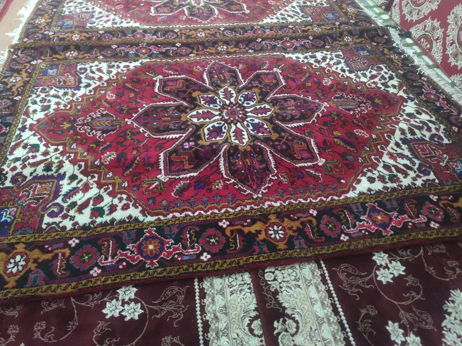 یک جفت فرش 6متری بارماخ توخوش مهران|فرش|خواجه, |دیوار