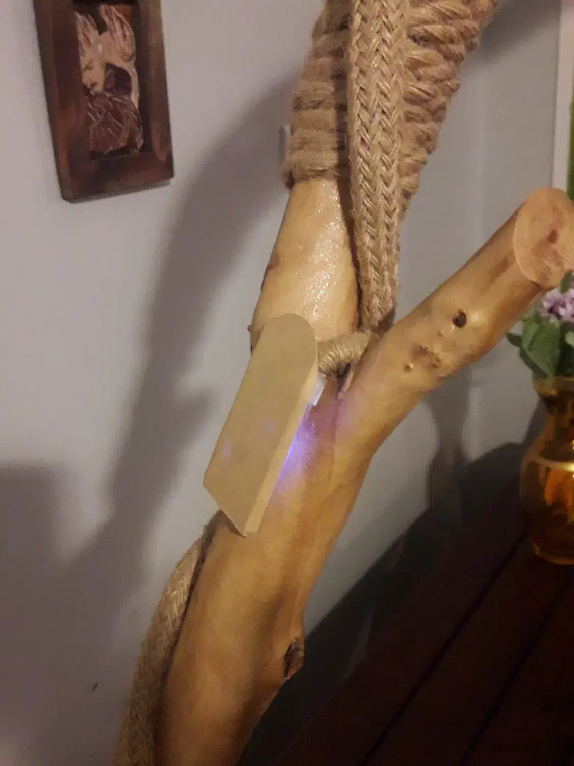 آباژور بلند چوبی|چراغ خواب و آباژور|کرج, شهرک بنفشه|دیوار