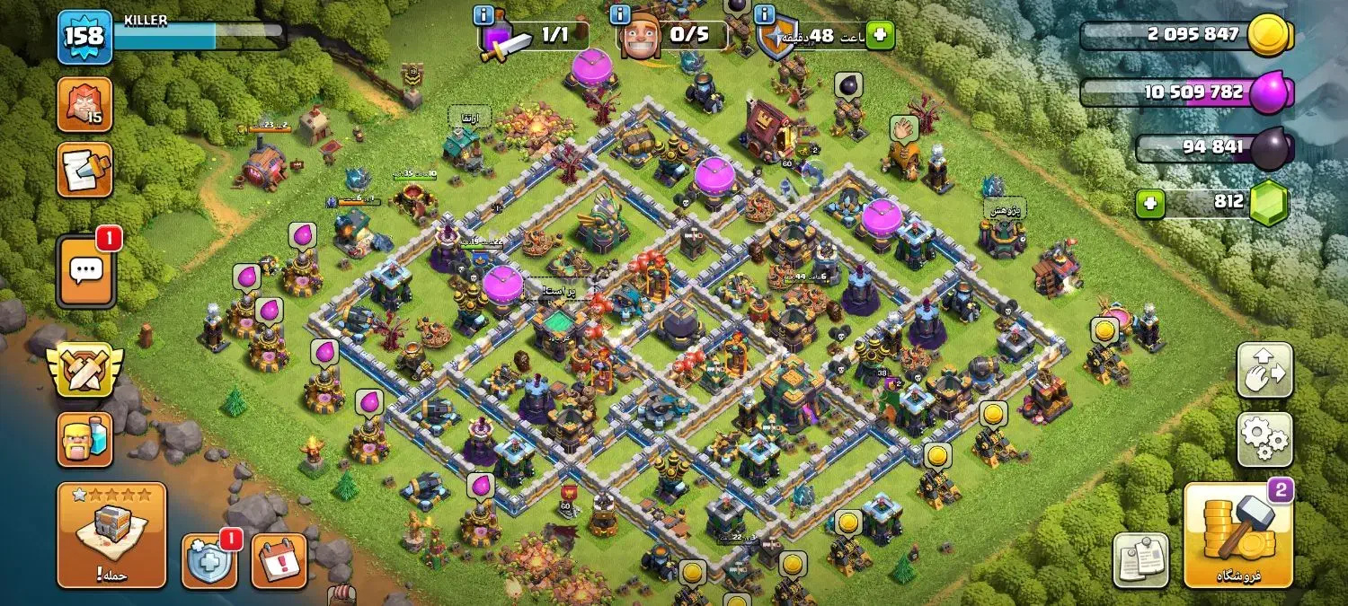 کلش آف کلنز تان 14 لول 160|کنسول، بازی ویدئویی و آنلاین|تهران, باشگاه نفت|دیوار