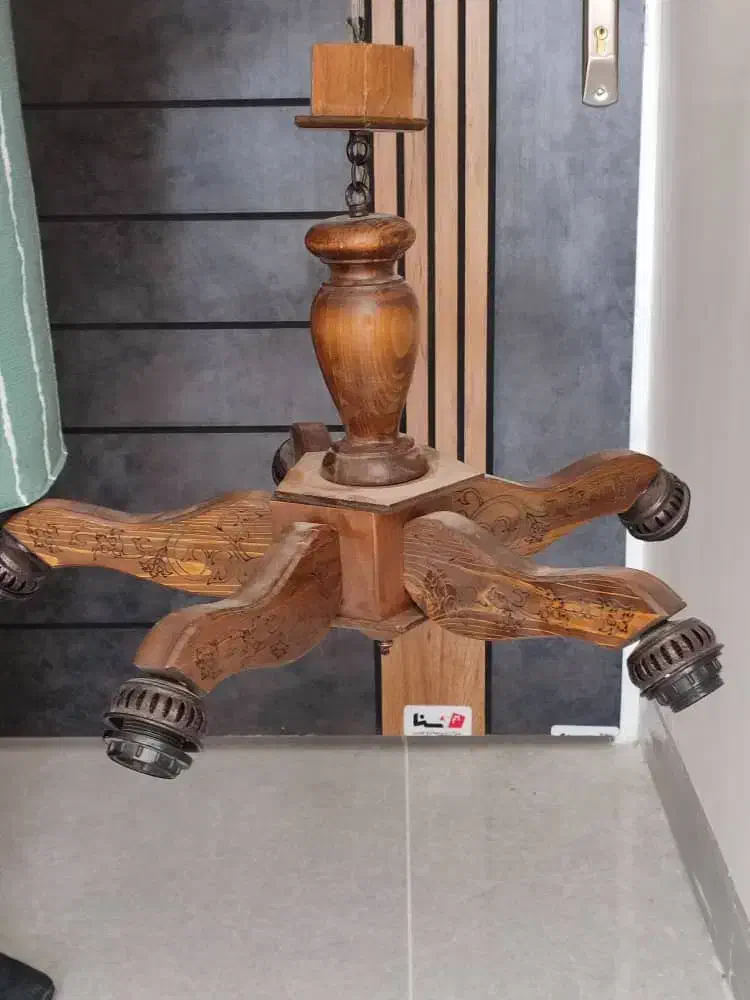 لوستر چوبی|لوستر و چراغ آویز|کرمان, |دیوار