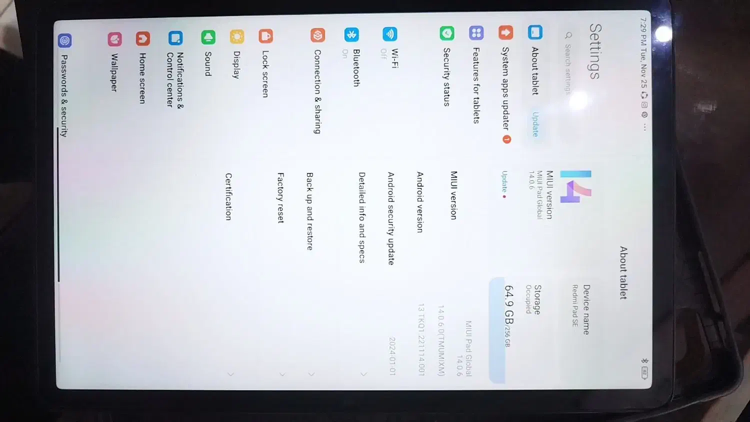 تبلت ۱۱ اینچ pad se|تبلت|تبریز, |دیوار