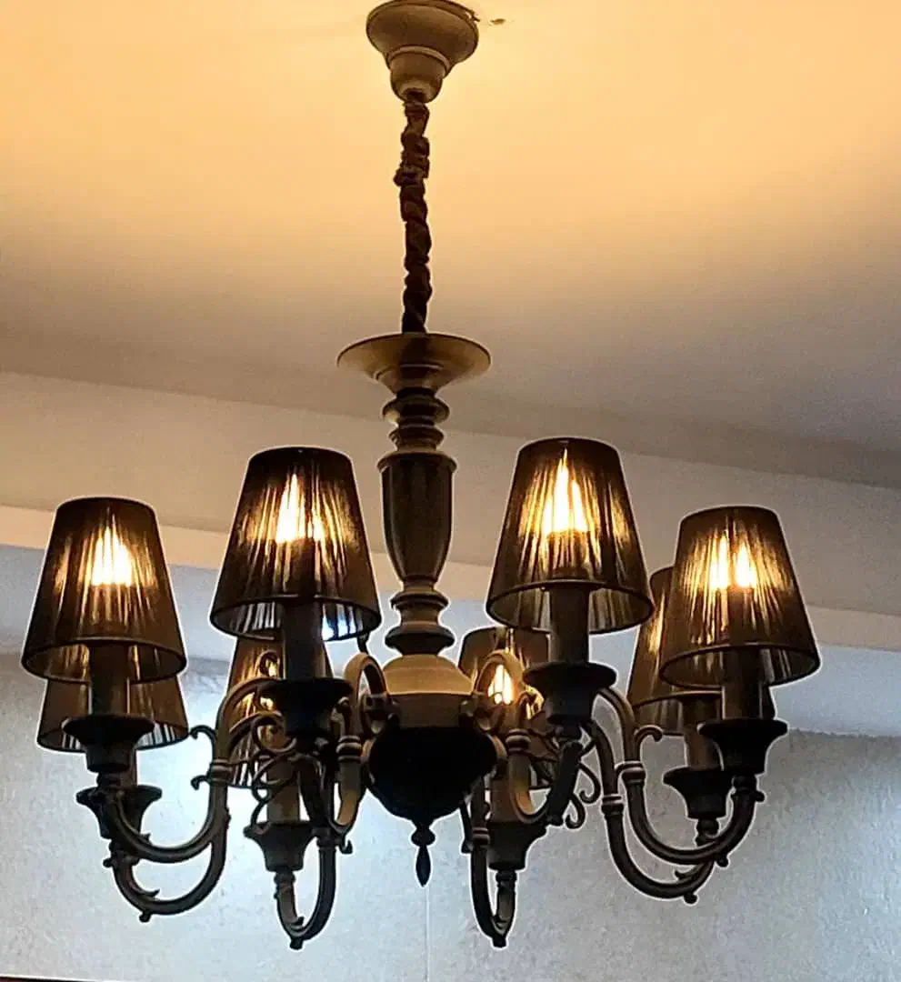 فروش فوری 4 عدد لوستر 8 شاخه|لوستر و چراغ آویز|قزوین, |دیوار