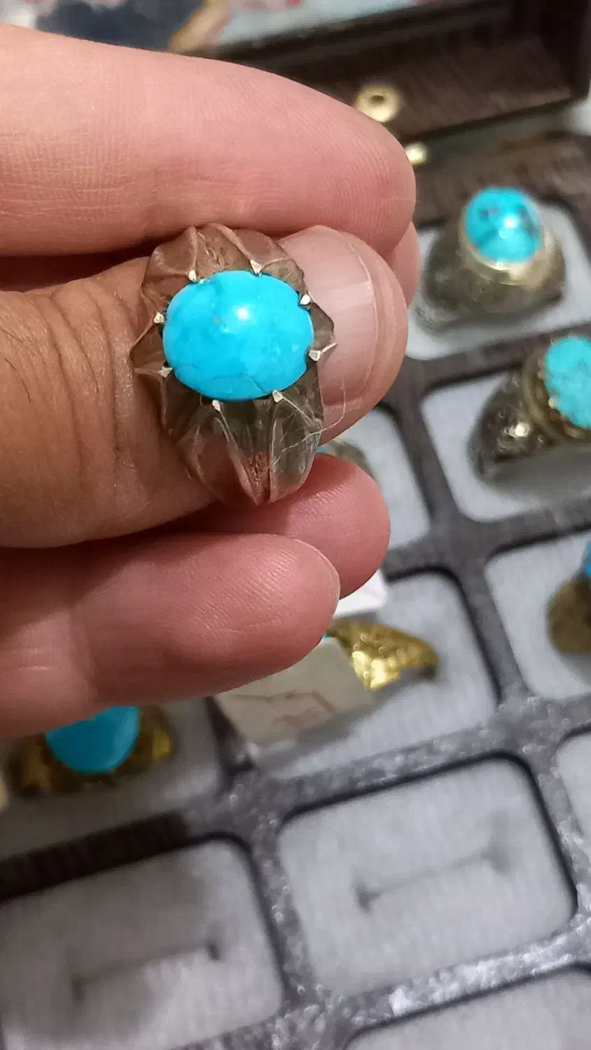 انگشتر فیروزه نیشابوری اصل|جواهرات|اهواز, کوی عابدی|دیوار