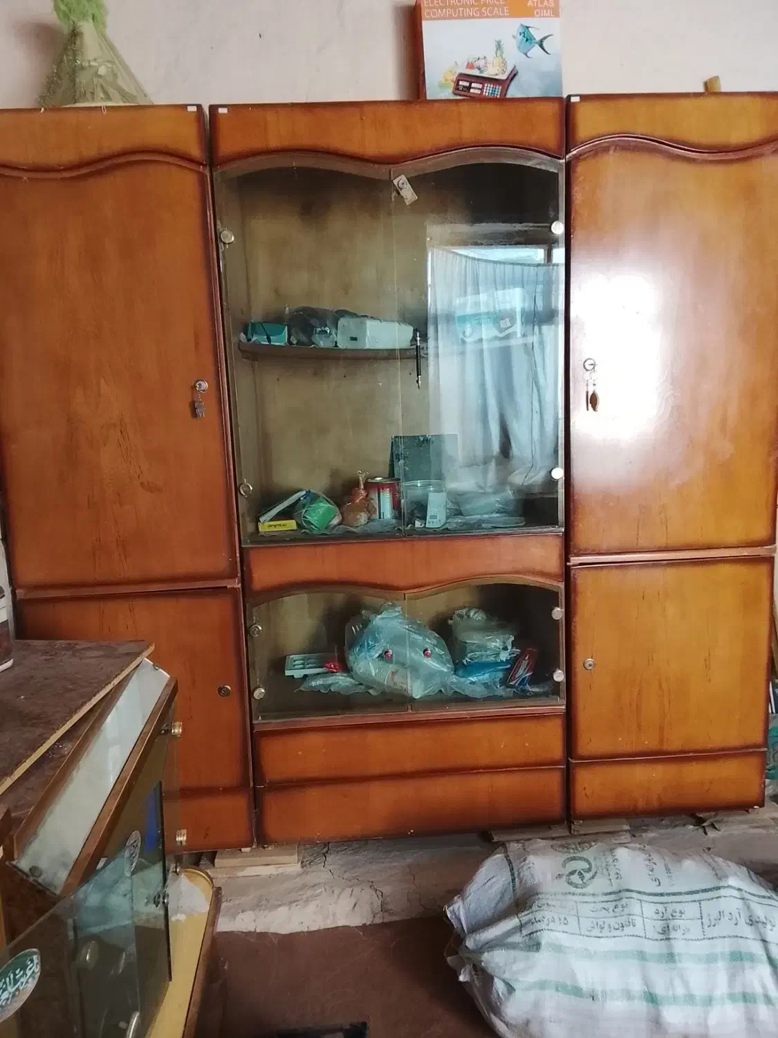 کمد لباس شیشه دار|جاکفشی، کمد، دراور|کبودرآهنگ, |دیوار