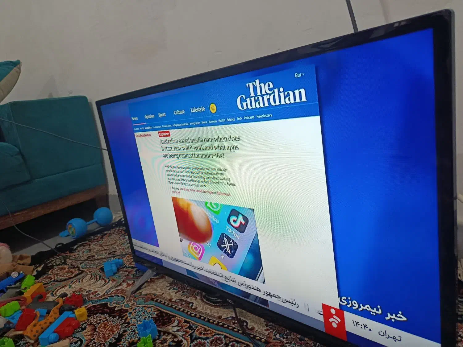 تلویزیون ال ای دی 32 اینچ tcl اصل ، فول اچ دی|تلویزیون و پروژکتور|ماهدشت, |دیوار