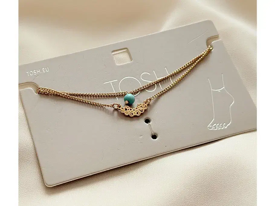 پابند زنجیری تکی دو ردیفه مدل طلایی کیوت|بدلیجات|ارومیه, |دیوار