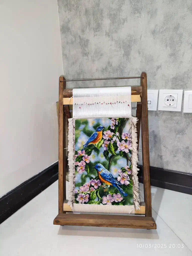 تابلو فرش سایز کوچک طرح نغمه بهار برجسته|تابلو فرش|تهران, تهرانسر شمالی|دیوار