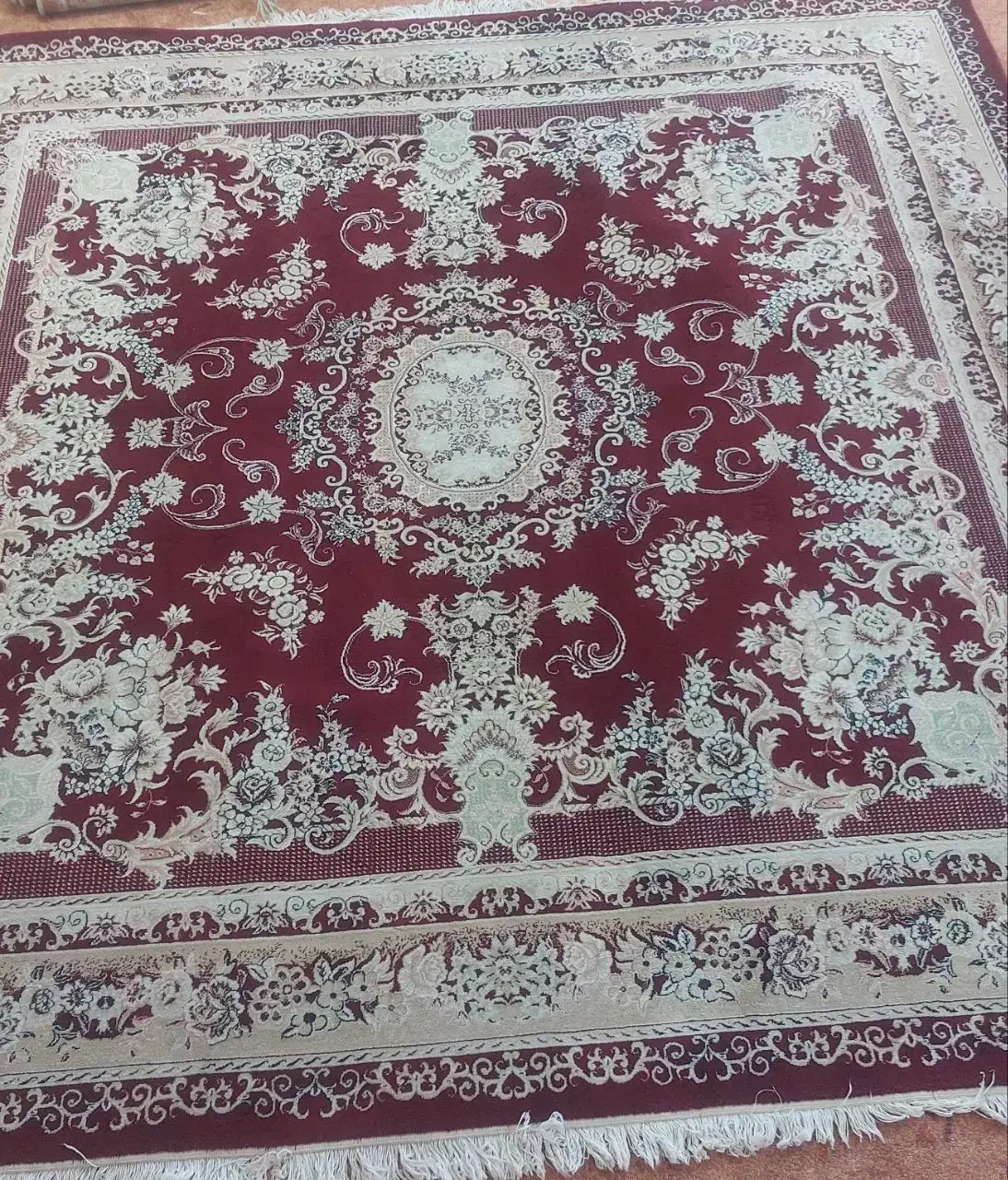 فرش 9متری(۳×۳)|فرش|ابریشم, |دیوار