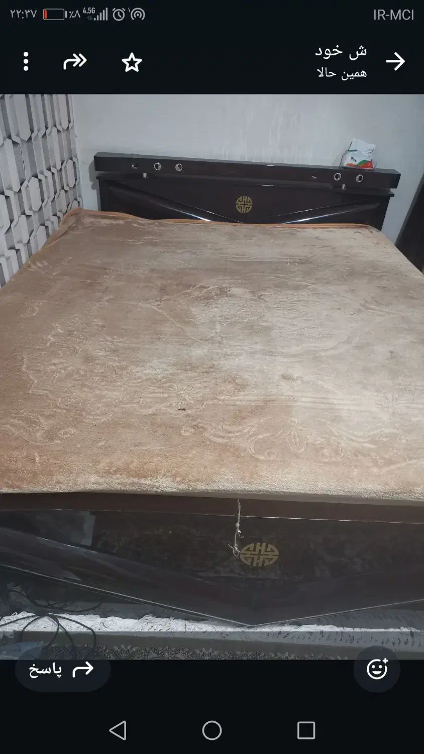 فروش فوق العاده تخت خواب دو نفره با قیمت استثنایی|تخت و سرویس خواب|ری, علایین|دیوار