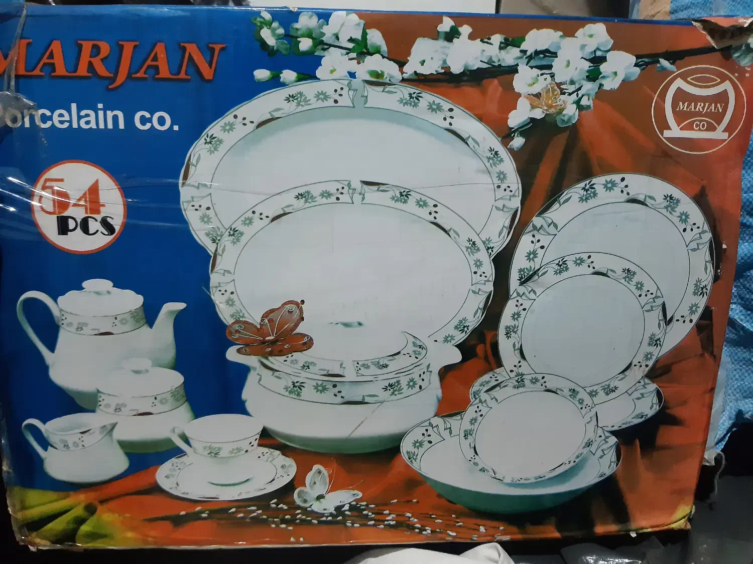 سرویس ۵۴ پارچه چینی مرجان نو|ظروف سرو و پذیرایی|رشت, چمارسرا|دیوار