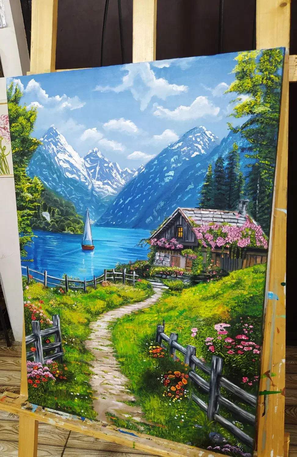 تابلو نقاشی رنگ روغن طبیعت|تابلو، نقاشی، عکس|قائم‌شهر, |دیوار