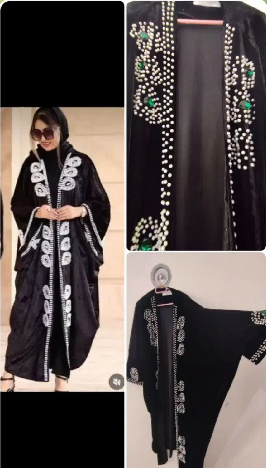 مانتو مخمل عبای کارشده|لباس|میانه, |دیوار