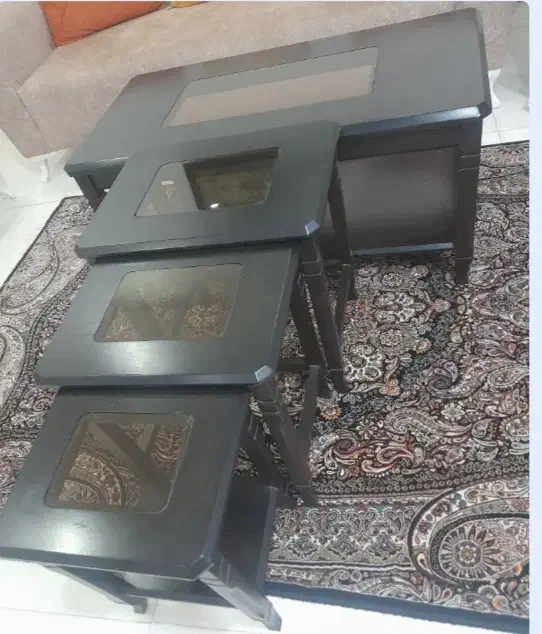 ست میز جلو مبلی با سه تا عسلی شرکتی اصل|مبلمان خانگی و میز عسلی|اهواز, کوی آغاجاری|دیوار