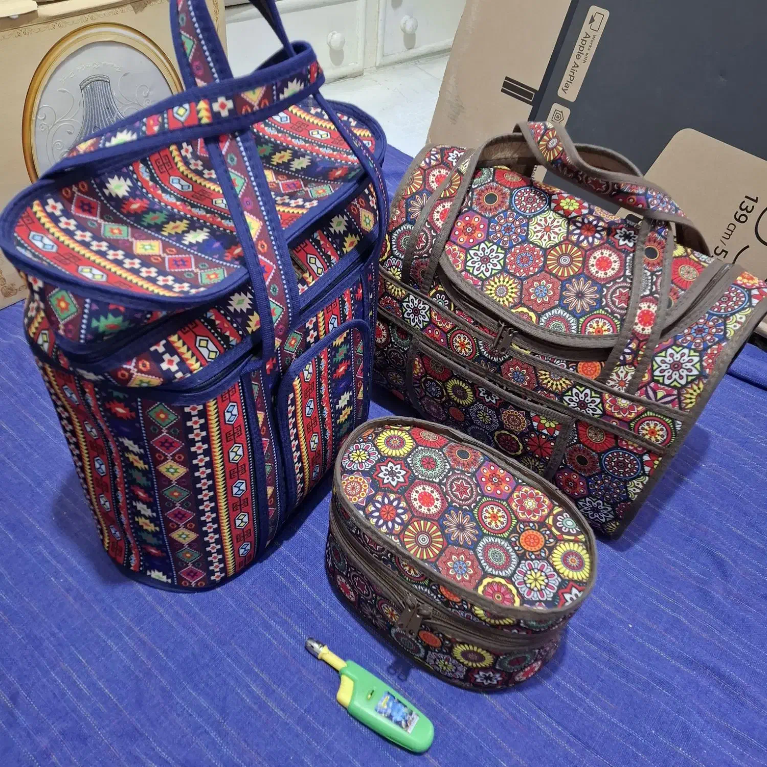 دو تا ساک طرح سنتی و یک زنبیل برای گردش و تفریح|کوهنوردی و کمپینگ|رشت, حسین آباد|دیوار