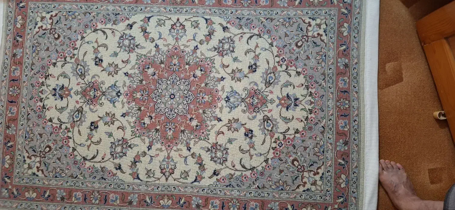 دوتخته فرش زر ونیم دستبافت اردکان نو|فرش|لاهیجان, شقایق|دیوار