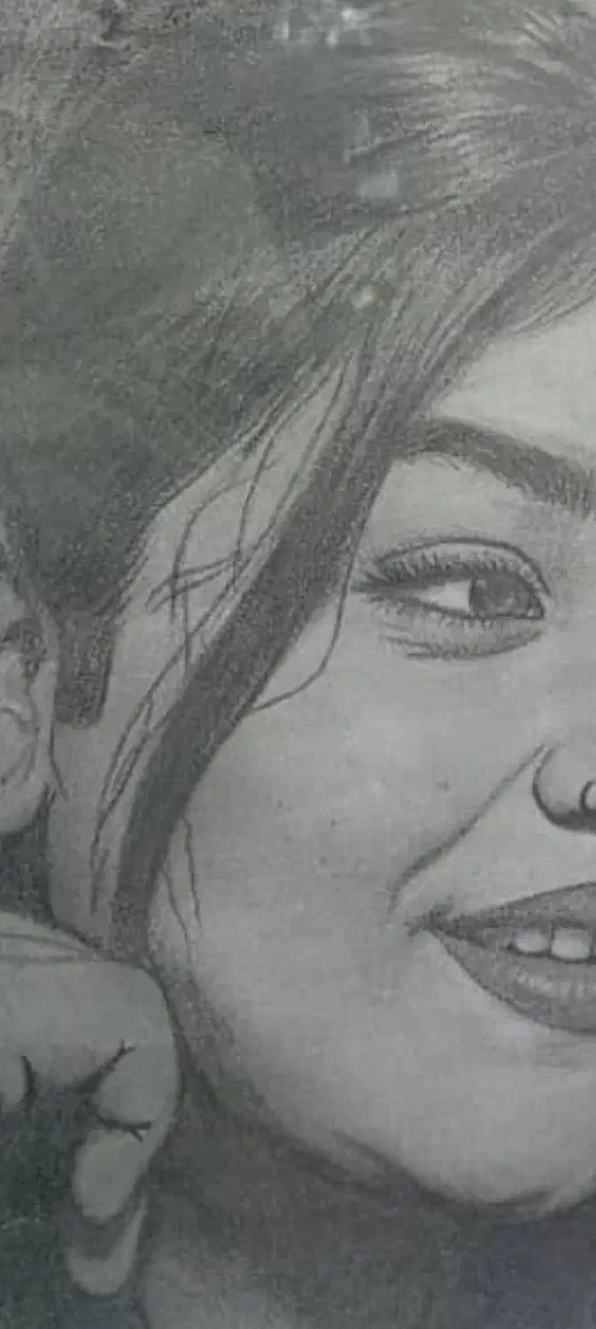 طراحی چهره سیاه قلم|تابلو، نقاشی، عکس|رشت, کوی مهر|دیوار