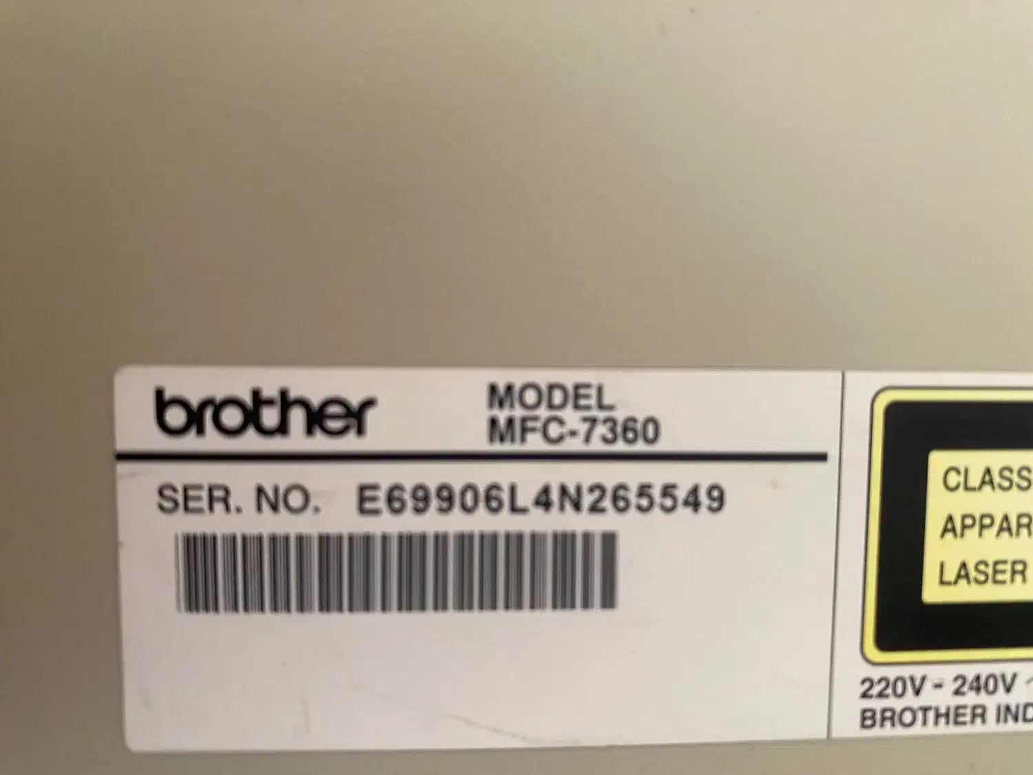 پرینتر لیزری چهار کاره برادر مدل BROTHER MFC-7360|پرینتر، اسکنر، کپی، فکس|چالوس, |دیوار