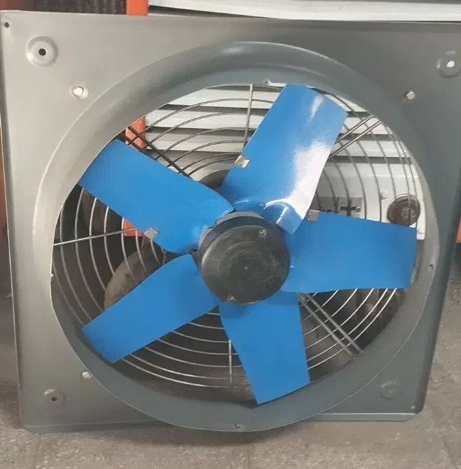 فن هواکش صنعتی ۶۰در۶۰تکفاز پره فلزی|پنکه و تصفیهکنندهٔ هوا|خاوران, |دیوار