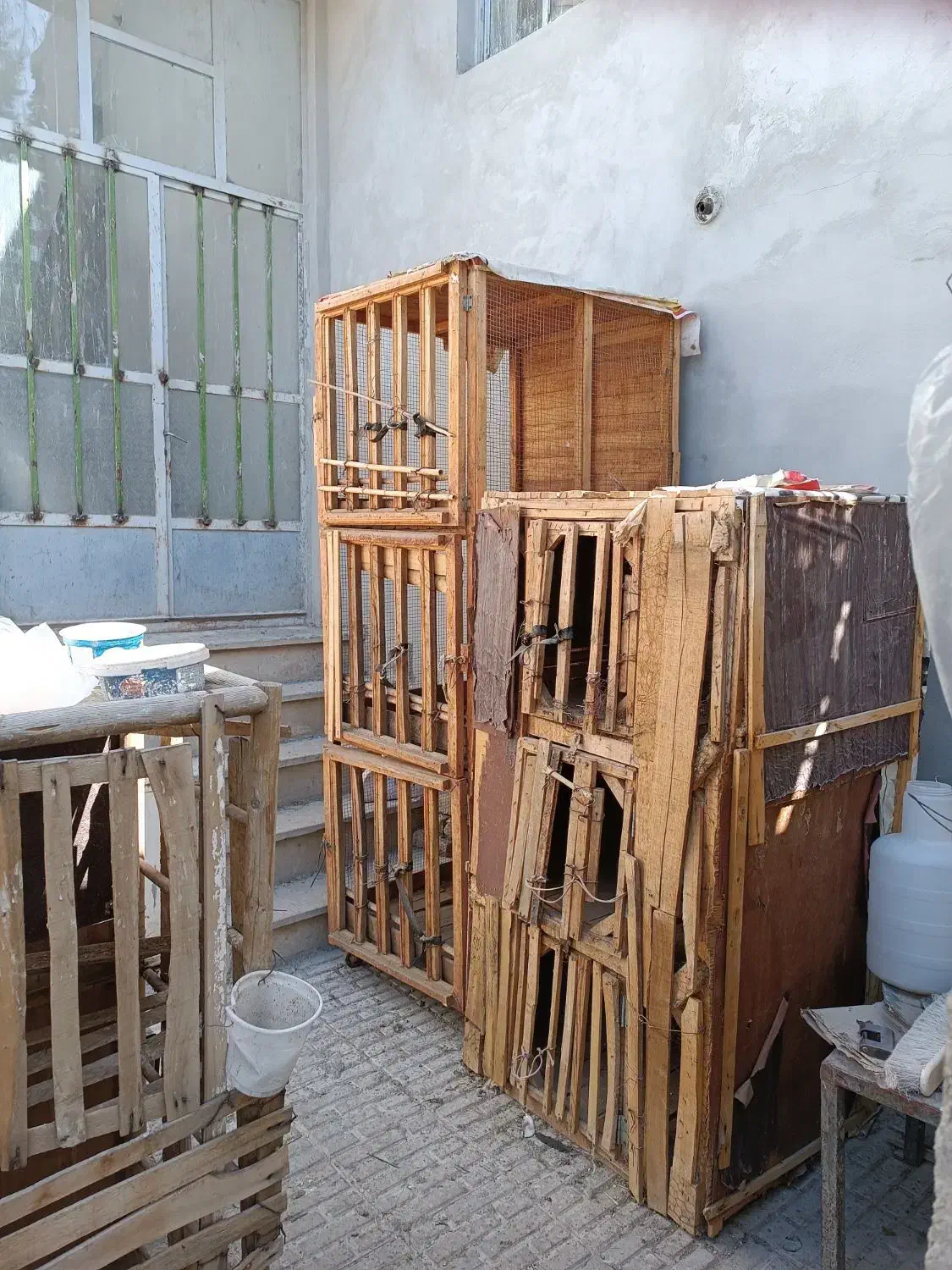 قفس فلزی وچوبی|لوازم جانبی حیوانات|صحنه, |دیوار